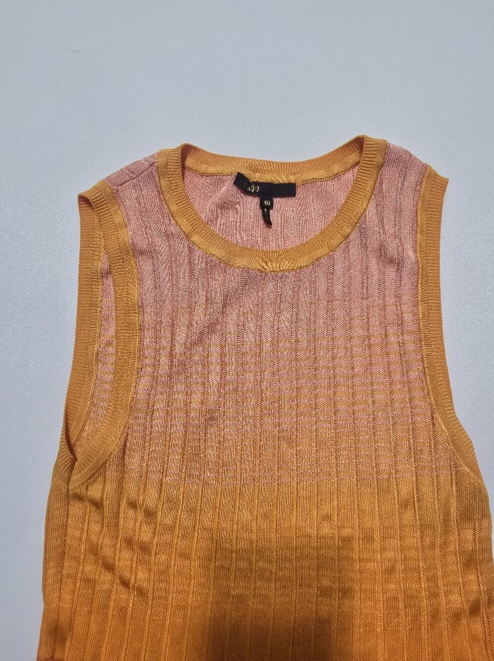 Maje Tie-Dye Knit Maxi Dress Casual  Crew Neck Sleeveless Size M - Picture 7 of 12